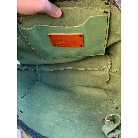 Portland Leather Goods Tote Bag succulent Zipper Top Shoulder tandles Bag plg - Picture 7 of 8